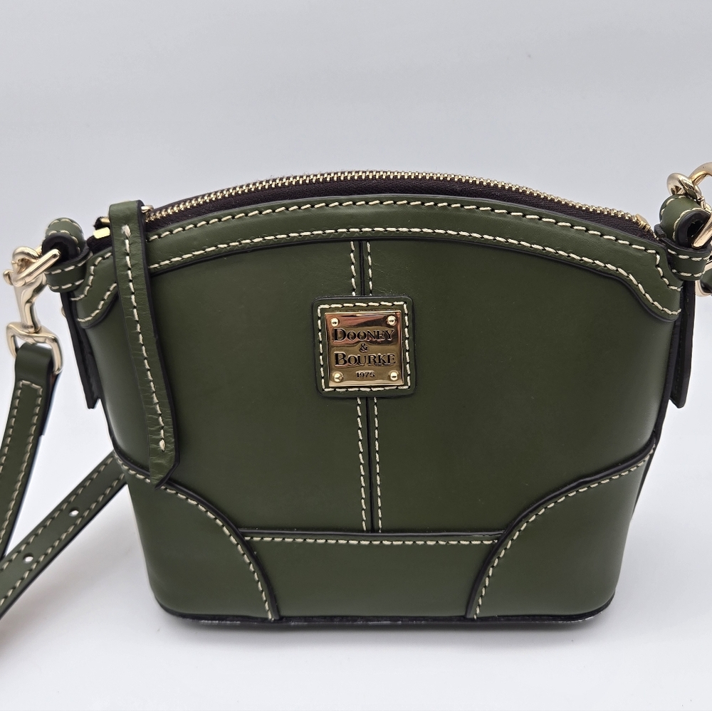 Dooney & Bourke  Mini Selleria Florentine Olive Green Crossbody Bag